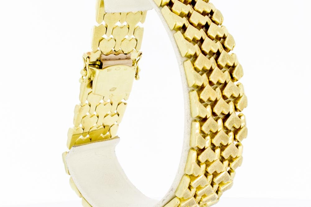 Breites Vintage Armband 585 Gold - 21 cm