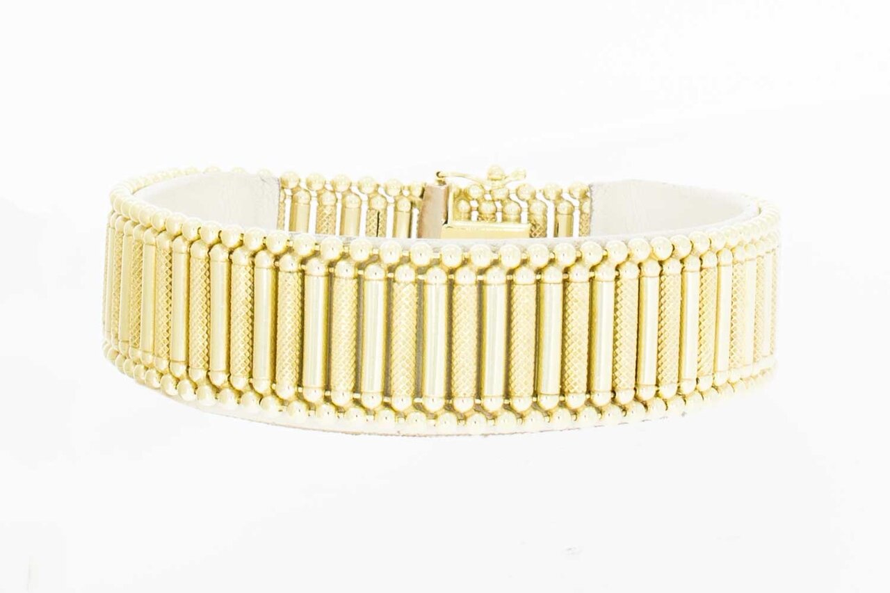 585 Vintage breites Goldarmband - 19,6 cm