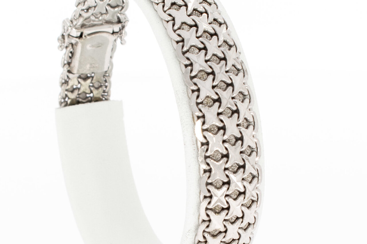 Retro Armband 585 Weißgold - 19 cm