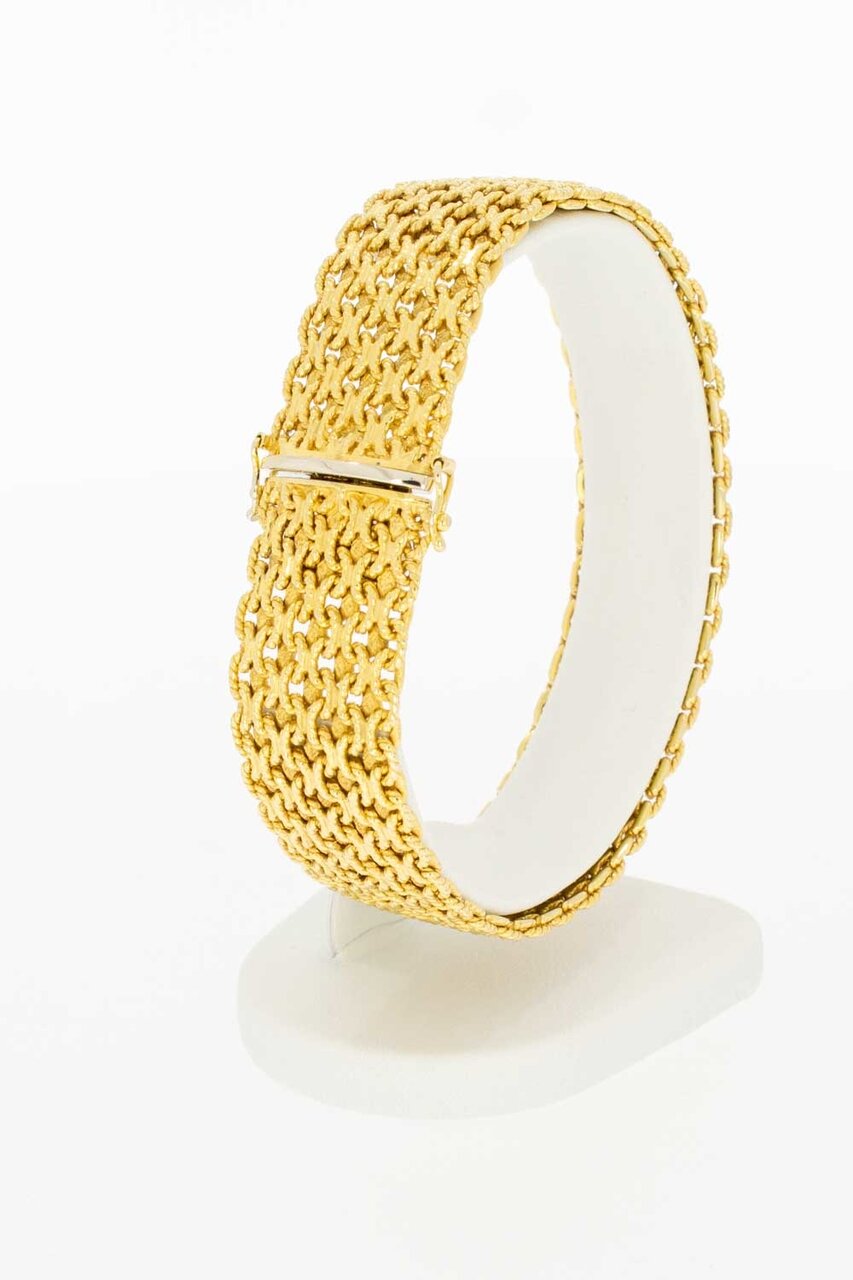 Breites 14 Karat Gold Retro Armband - 20,1 cm