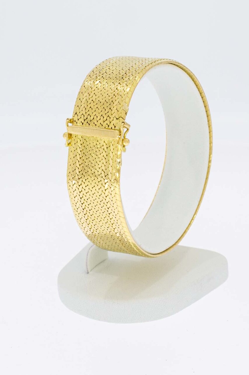 Breites Vintage Gliederarmband 750 Gold - 18,2 cm