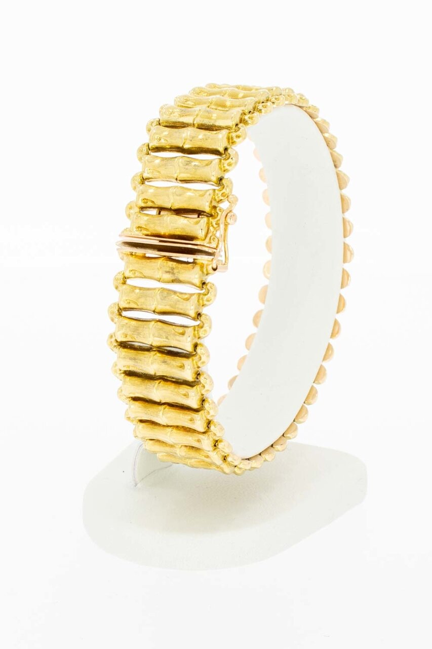 Breites Vintage Gliederarmband 750 Gold - 18,9 cm