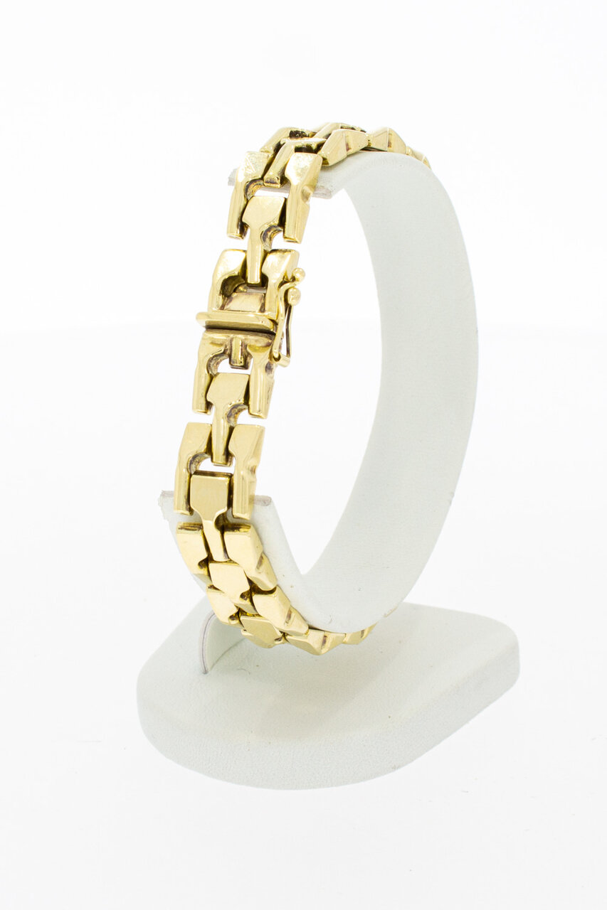 14 Karat Gold breites Armband - 19,7 cm
