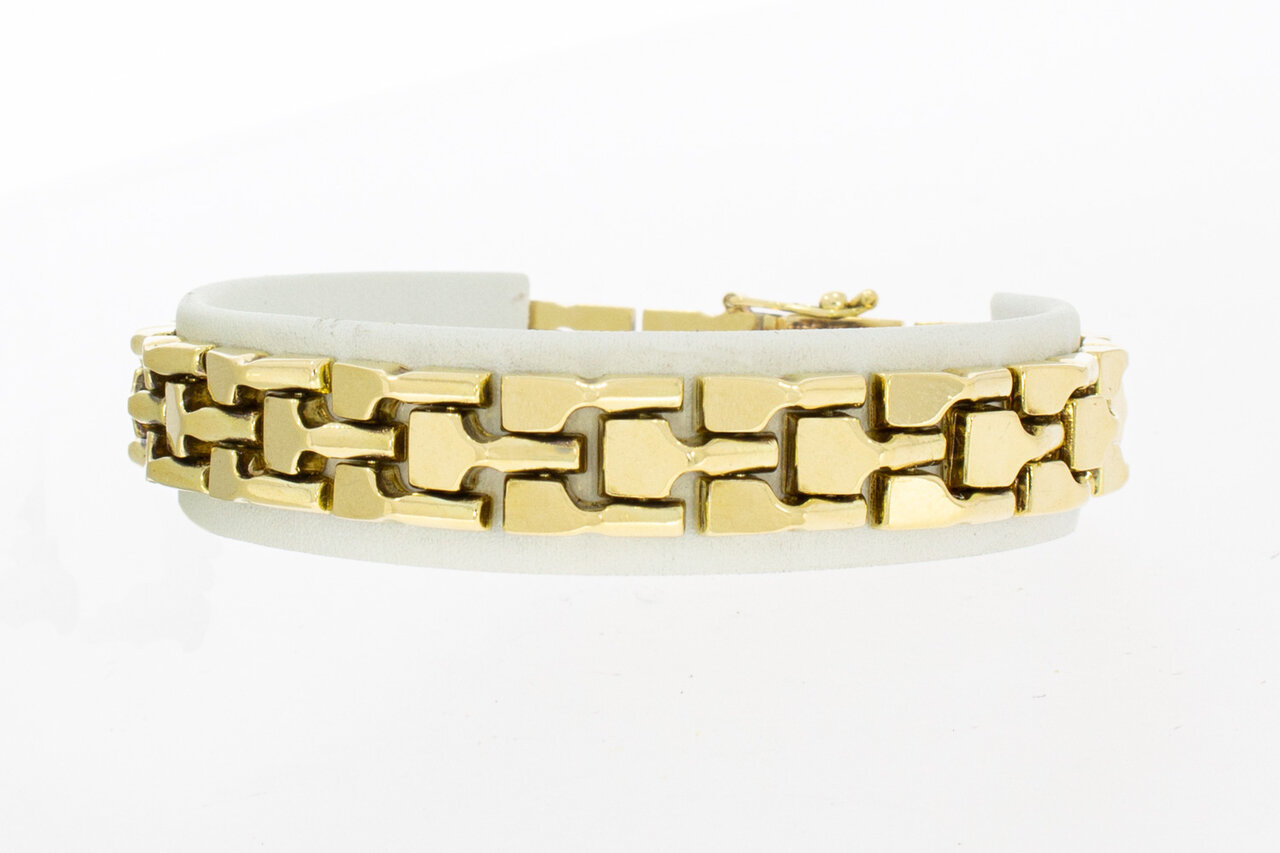 14 Karat Gold breites Armband - 19,7 cm