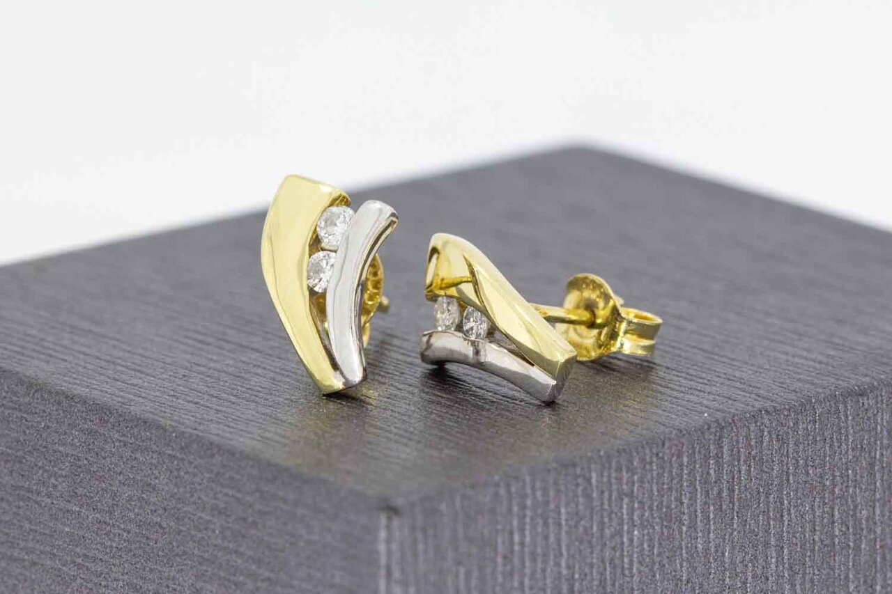 Diamanten Ohrstecker 14 karat Gold - 9,4 mm