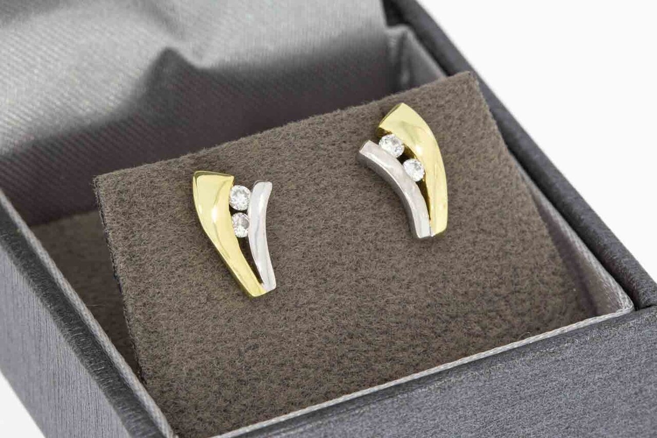 Diamanten Ohrstecker 14 karat Gold - 9,4 mm