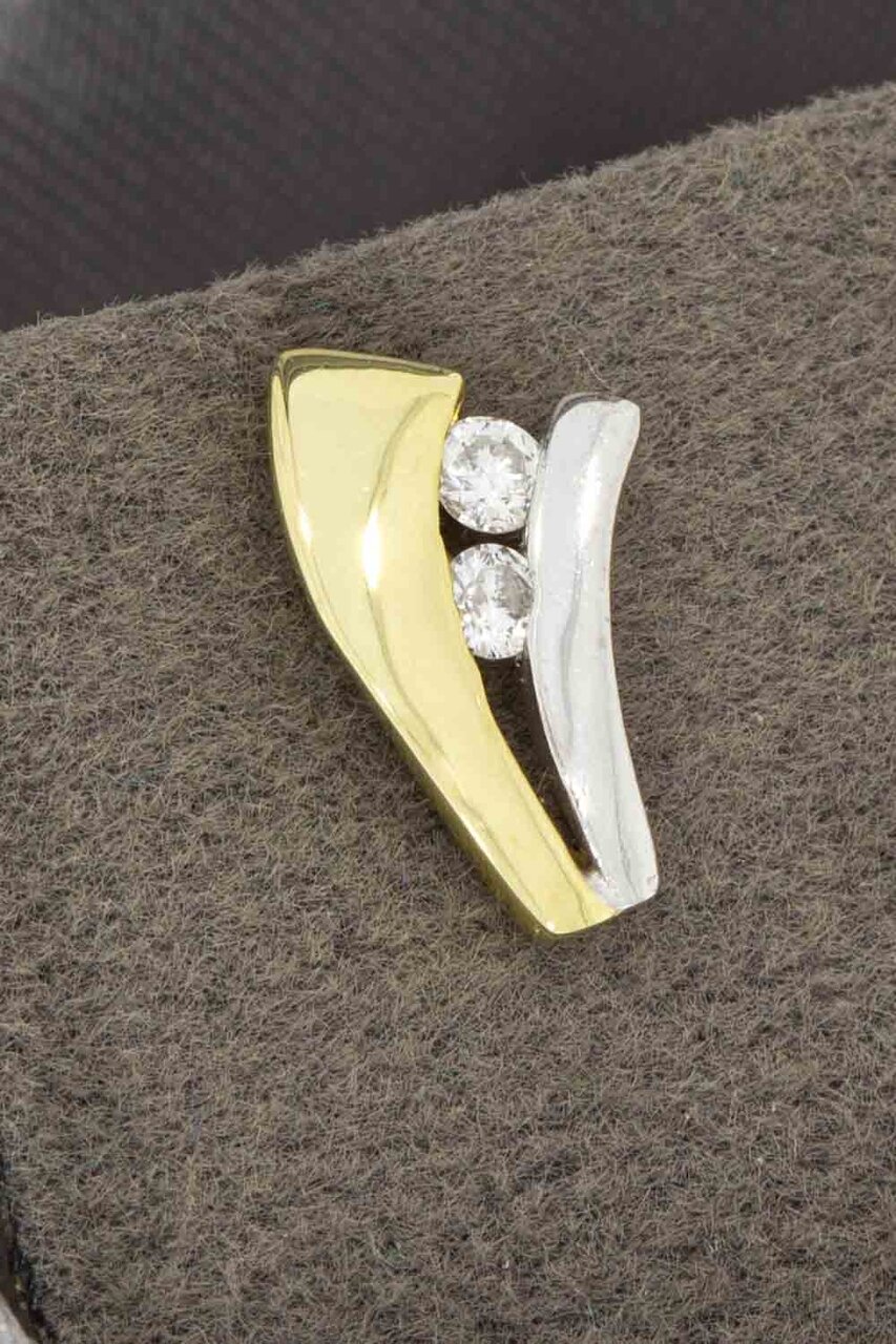 Diamanten Ohrstecker 14 karat Gold - 9,4 mm