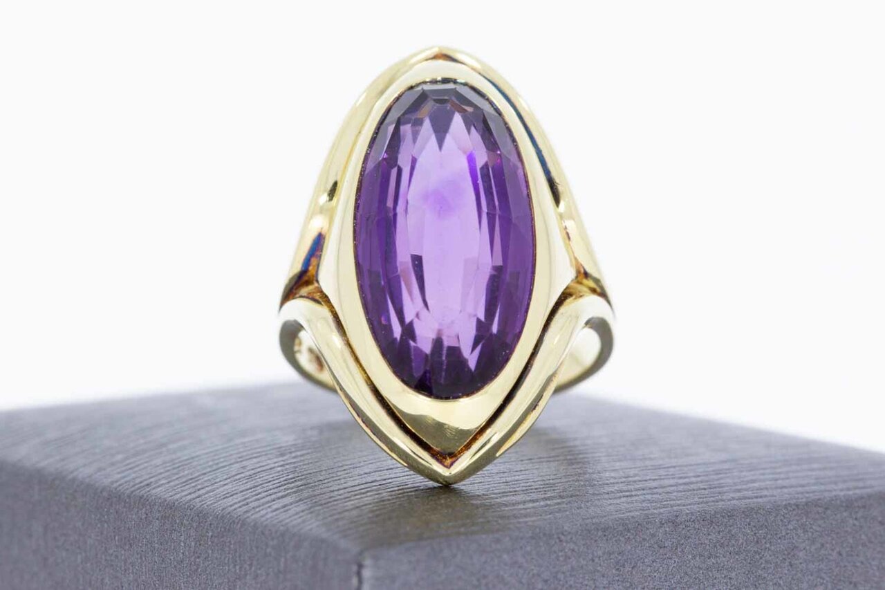 Amethystring 14 Karat Gold - 17,2 mm