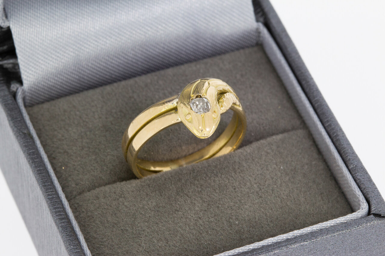 18 Karat Diamant Goldring - 16,8 mm
