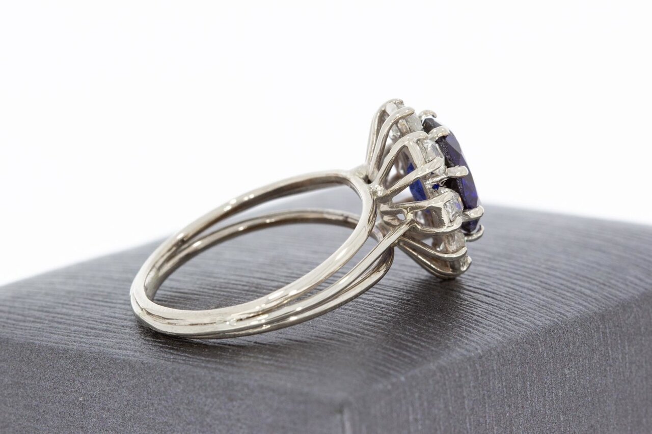 750 Gold Edelstein Damenring - 17,2 mm