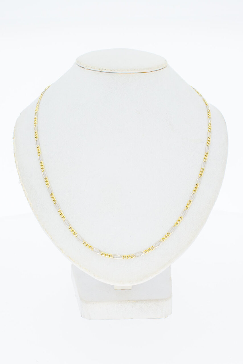 14 Karat Figaro Gliederkette - Länge 53 cm