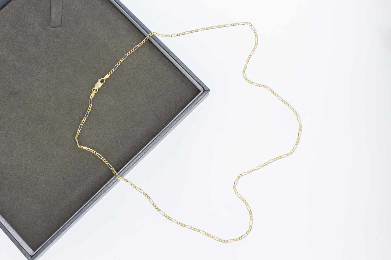 14 Karat Figaro Gliederkette - Länge 53 cm