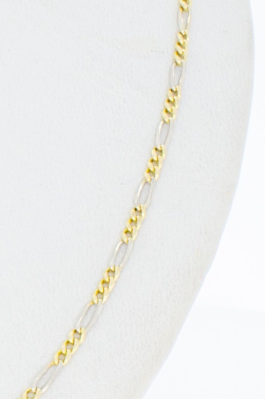 14 Karat Figaro Gliederkette - Länge 53 cm