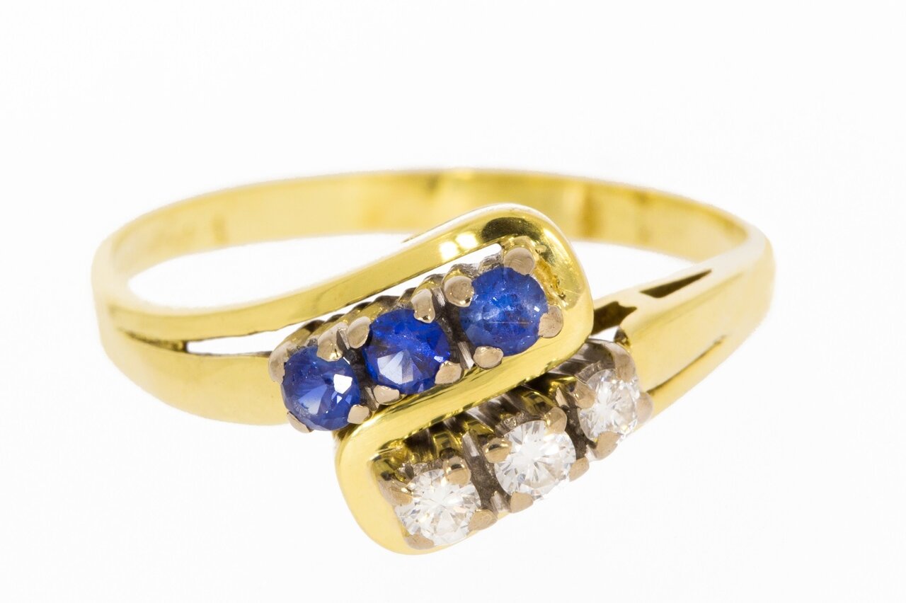 585 Gold Edelstein Damen Ring - 19,2 mm