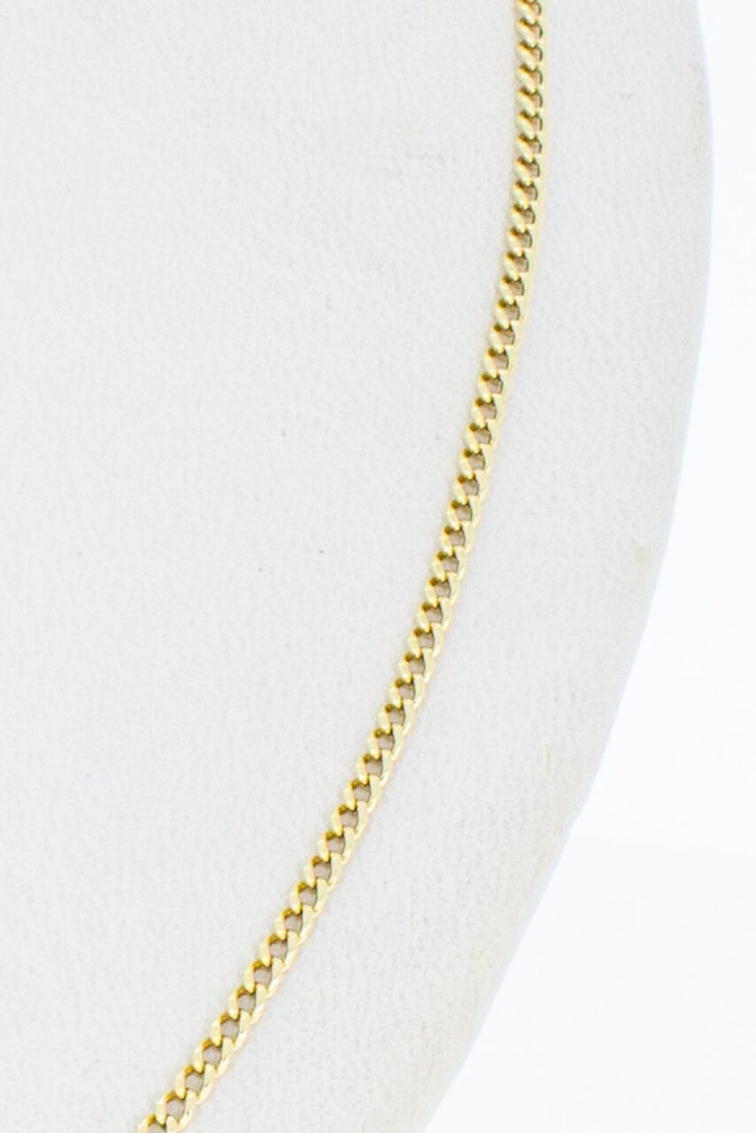 14 Karat Gold Panzer Gliederkette - 59,4 cm