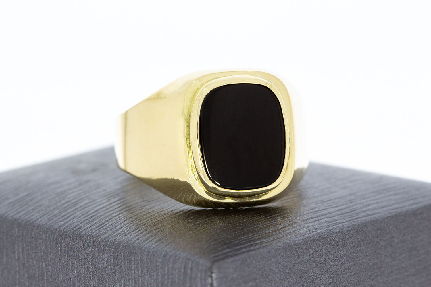 Onyx Herren Siegel- Ring 14 Karat - 21,5 mm