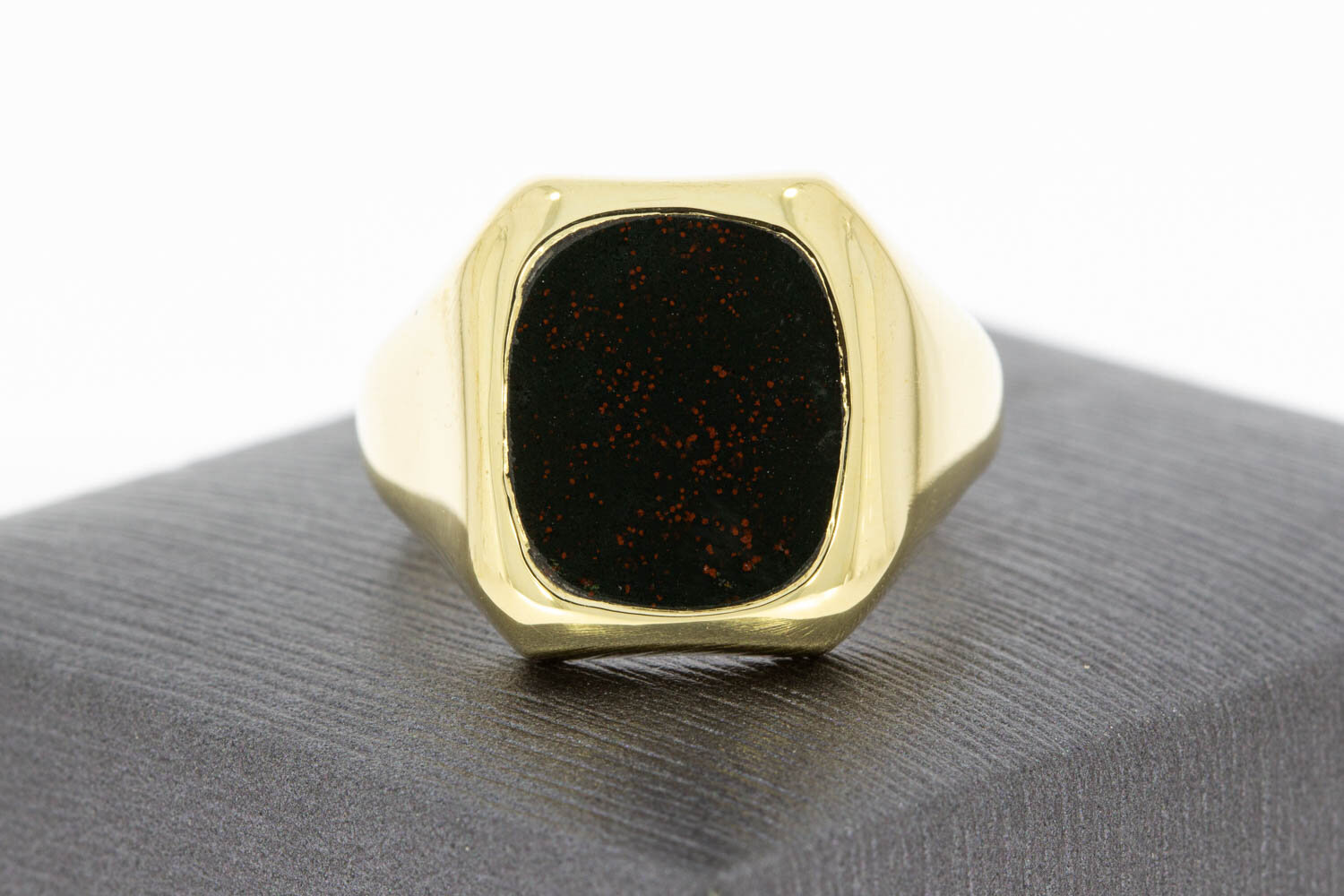 Heliotrop Siegelring 14 Karat - 20,5 mm
