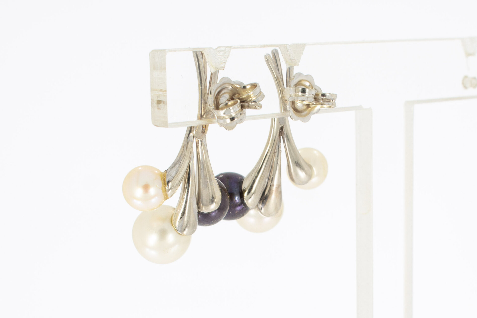 Perlen Ohrstecker 750 Gold - 2,8 cm