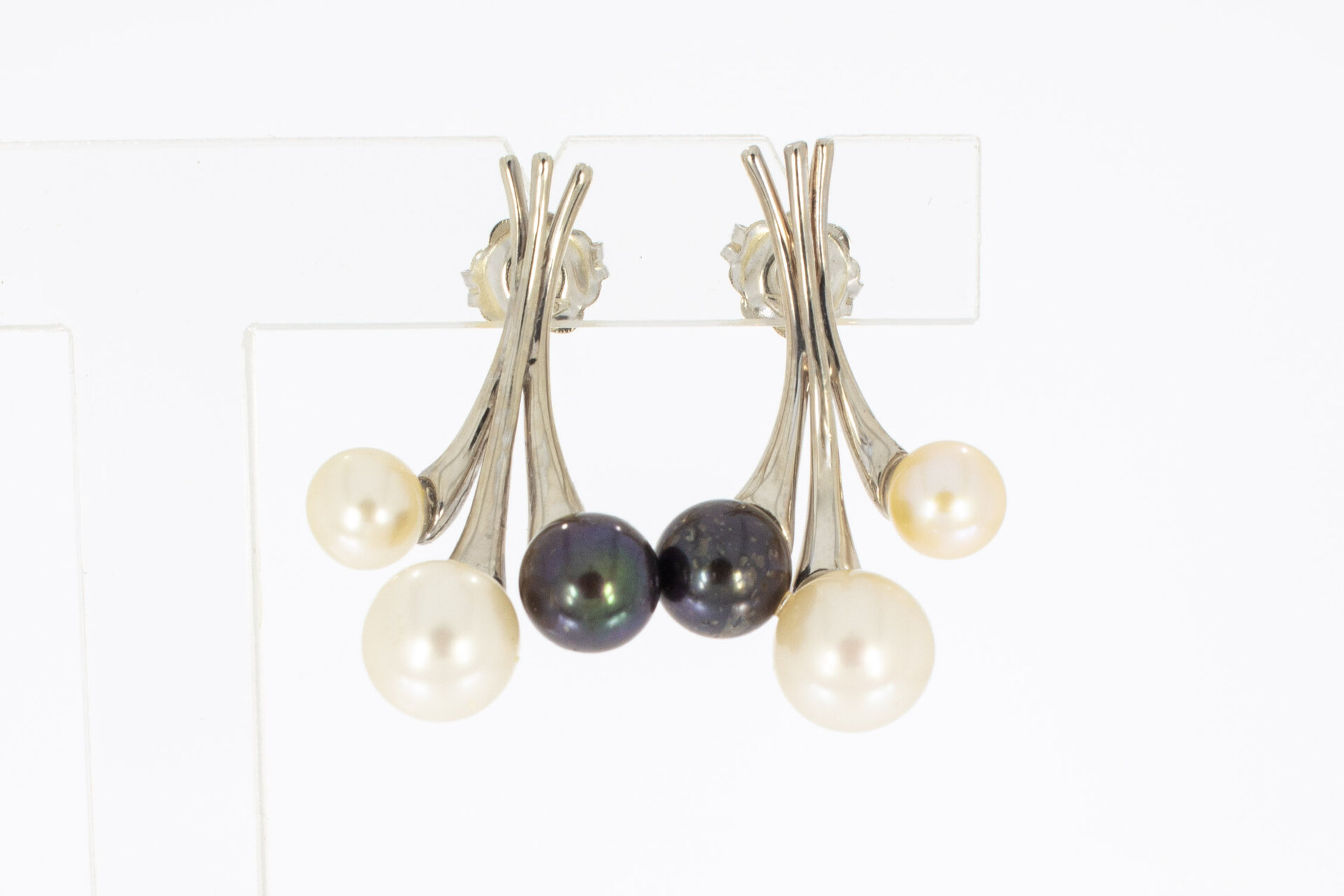 Perlen Ohrstecker 750 Gold - 2,8 cm