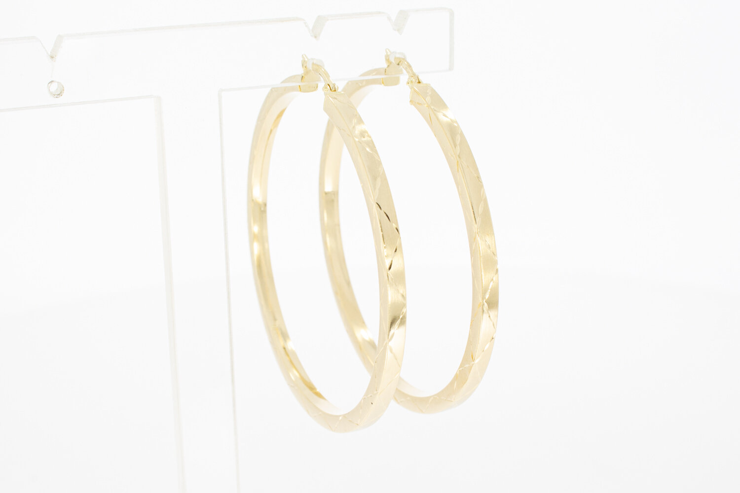 Gold Ohrringe Damen 14 Karat - 5,5 cm