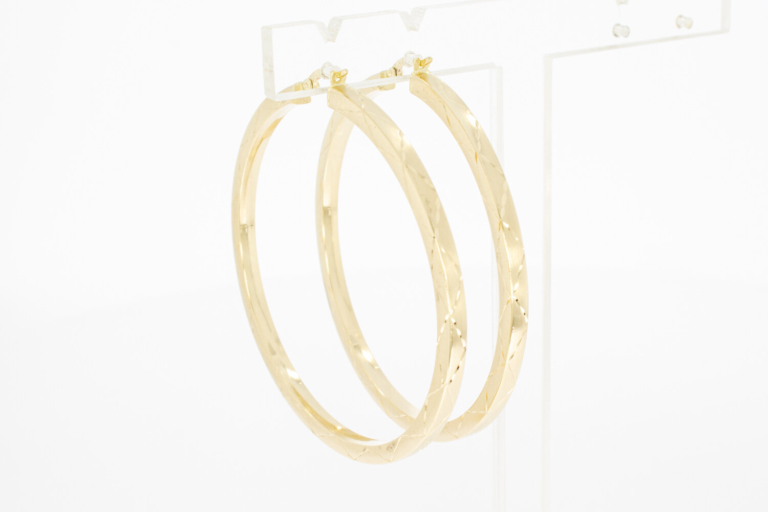 Gold Ohrringe Damen 14 Karat - 5,5 cm