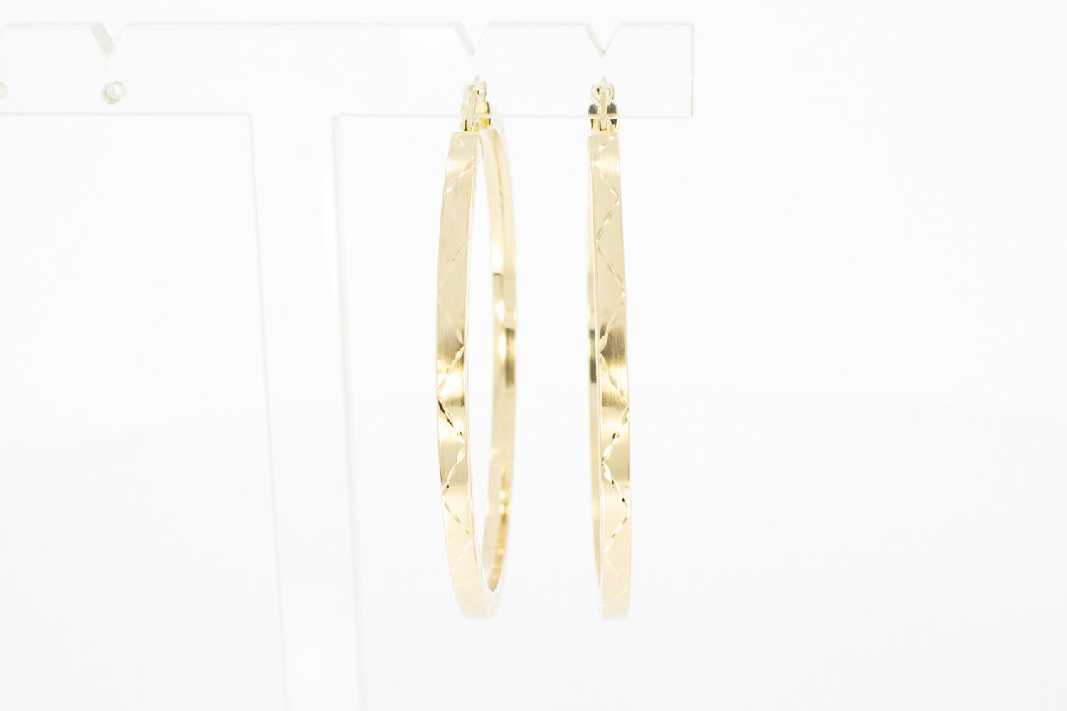 Gold Ohrringe Damen 14 Karat - 5,5 cm
