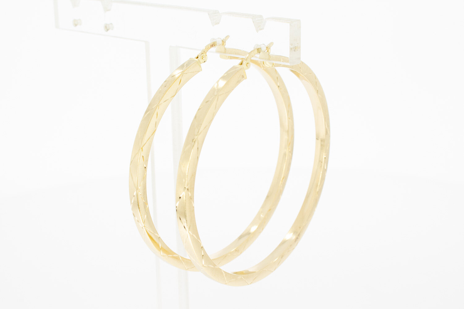 Gold Ohrringe Damen 14 Karat - 5,5 cm