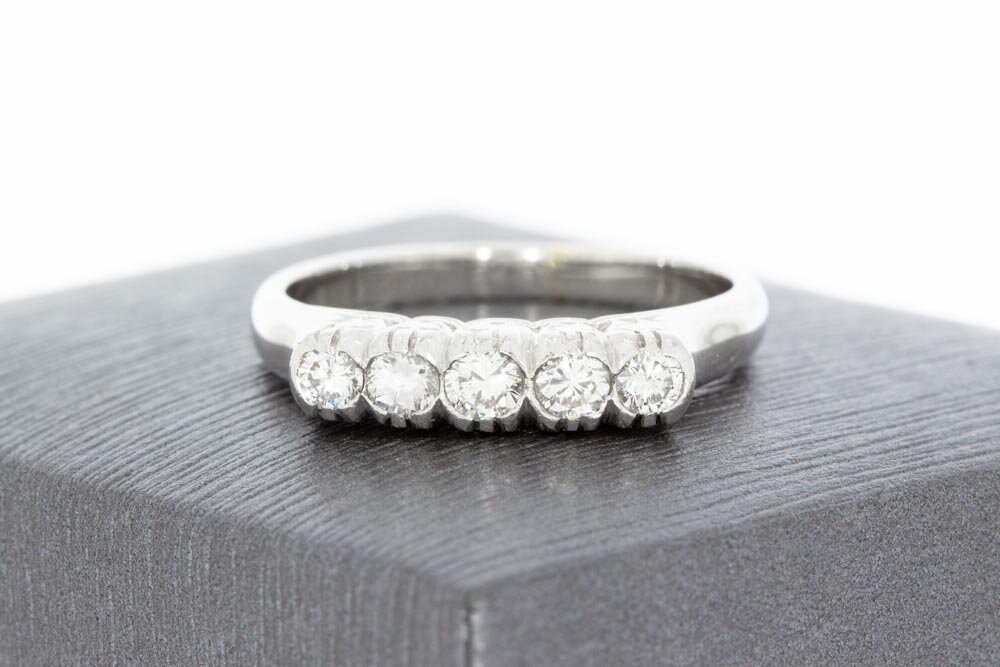 Weißgold diamant-ring 585 Gold - 18,5