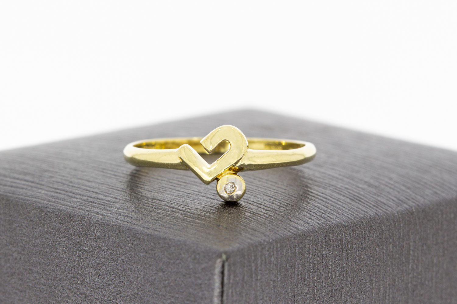 585 Gold Damen Herz Ring - 17,3 mm