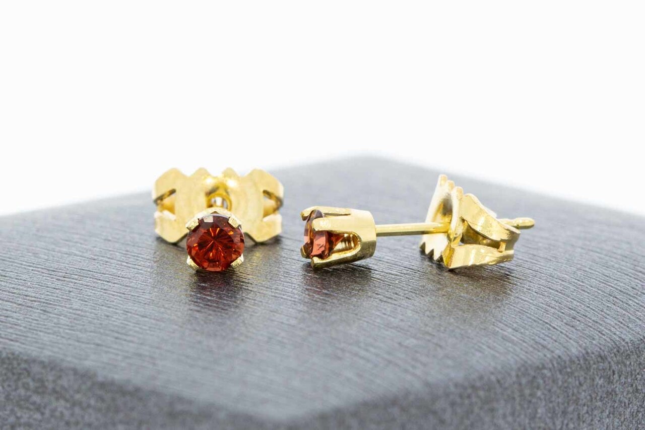 585 Gold Rubin Ohrstecker für Damen