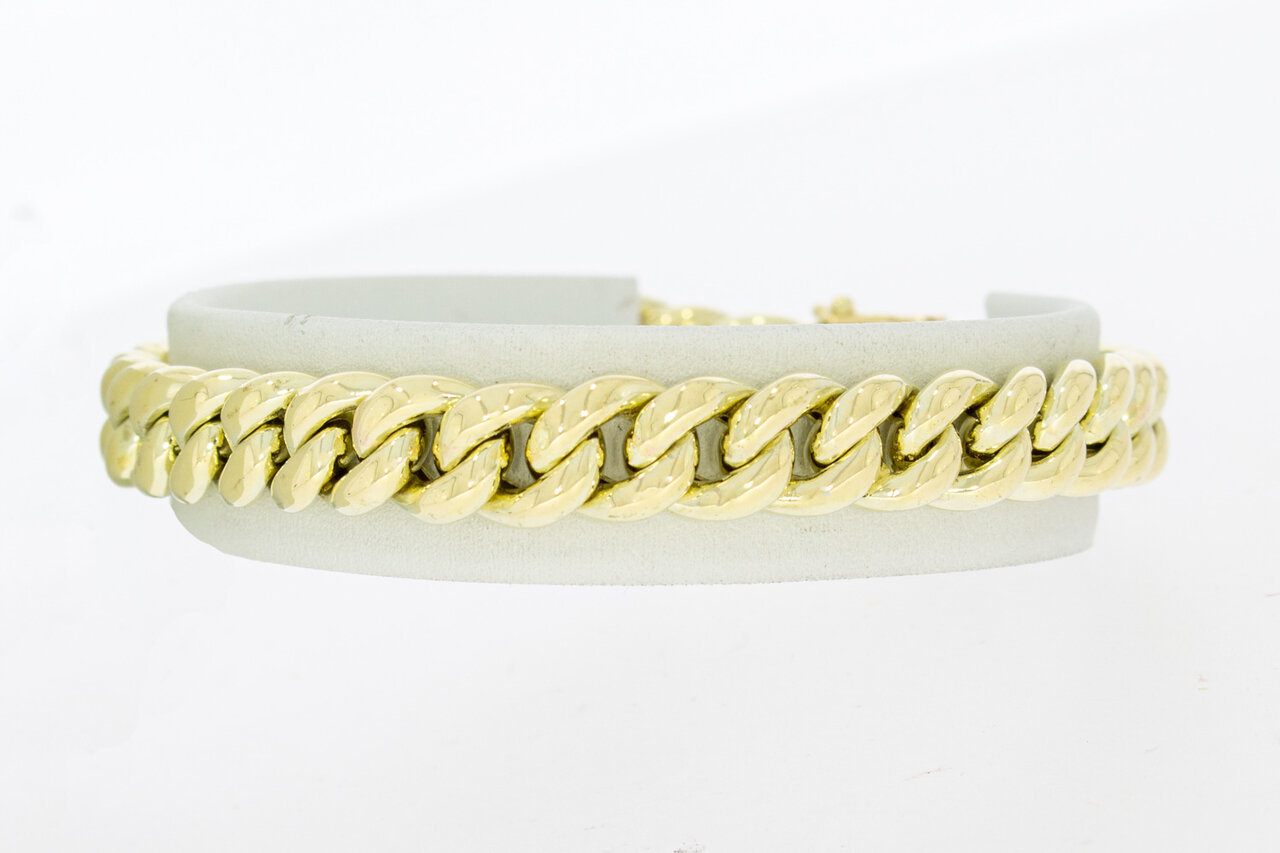 Panzerarmband 14 Karat Gelbgold - 19,4 cm