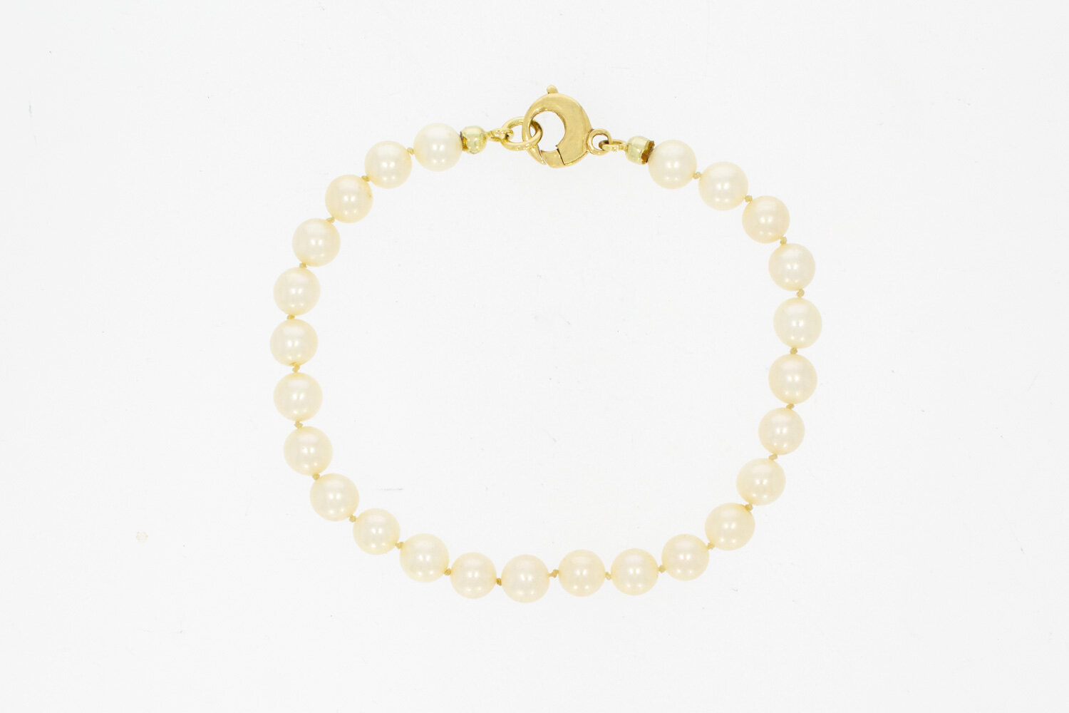Perlen Armband 14 Karat Gold - 22 cm