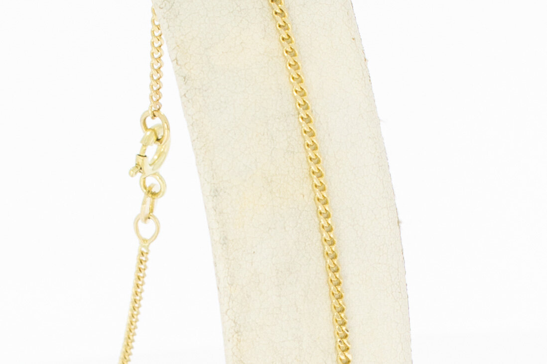 14 Karat Gelbgold Fußkette - 23,5 cm