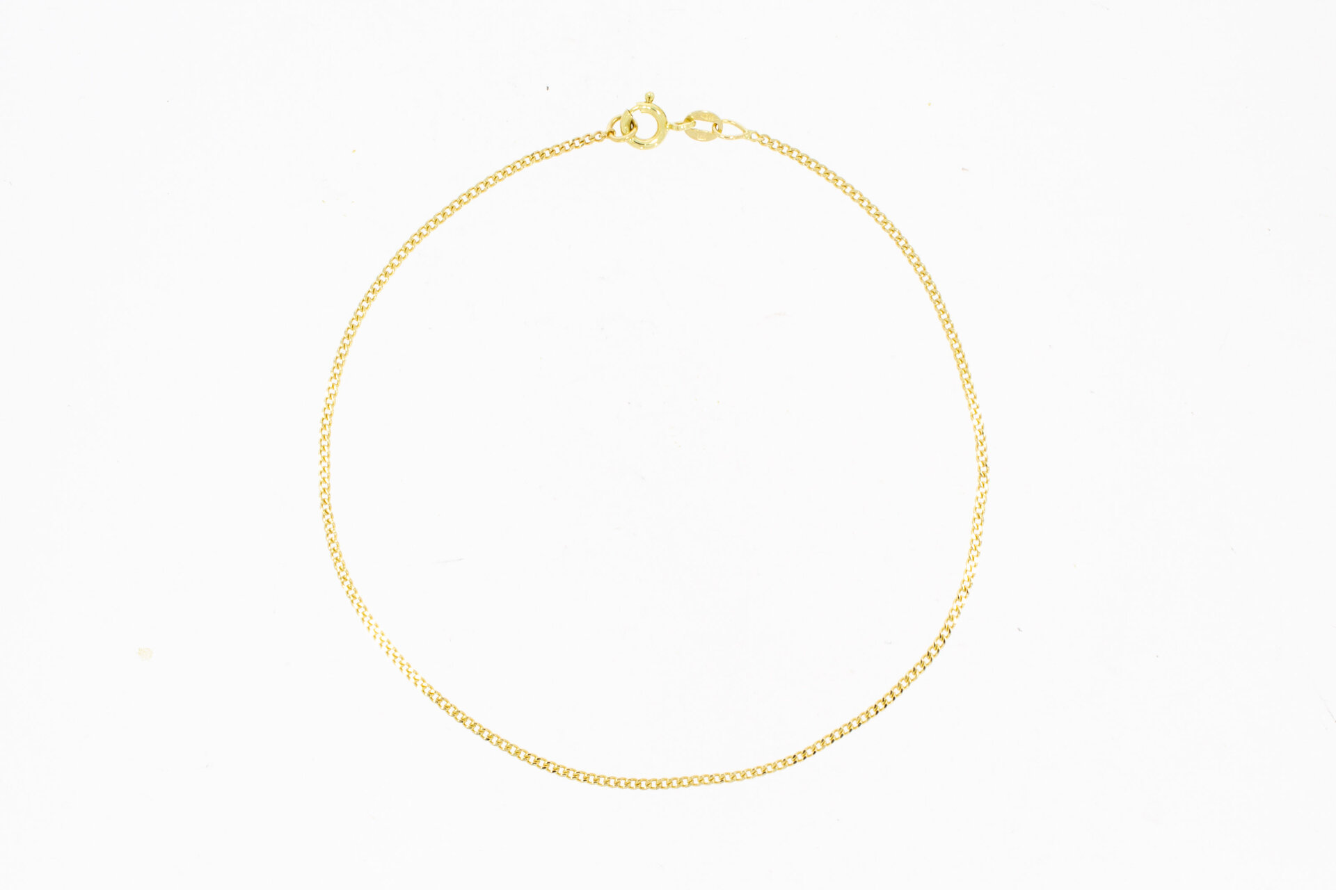 14 Karat Gelbgold Fußkette - 23,5 cm