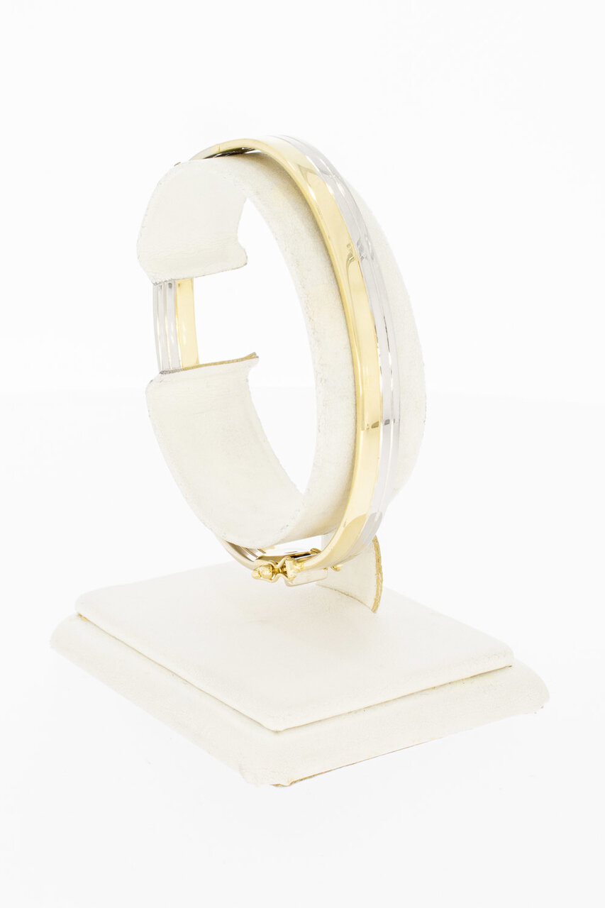 585 bicolor Goldene Armreif - 49,5 x 59,6 mm
