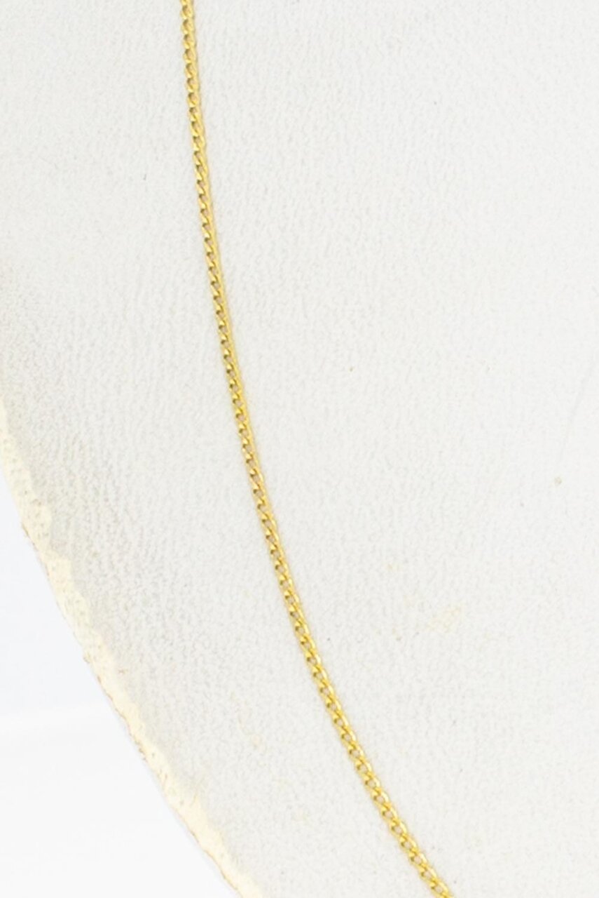 585 Gold Damen Panzer Collier - 41,9 cm