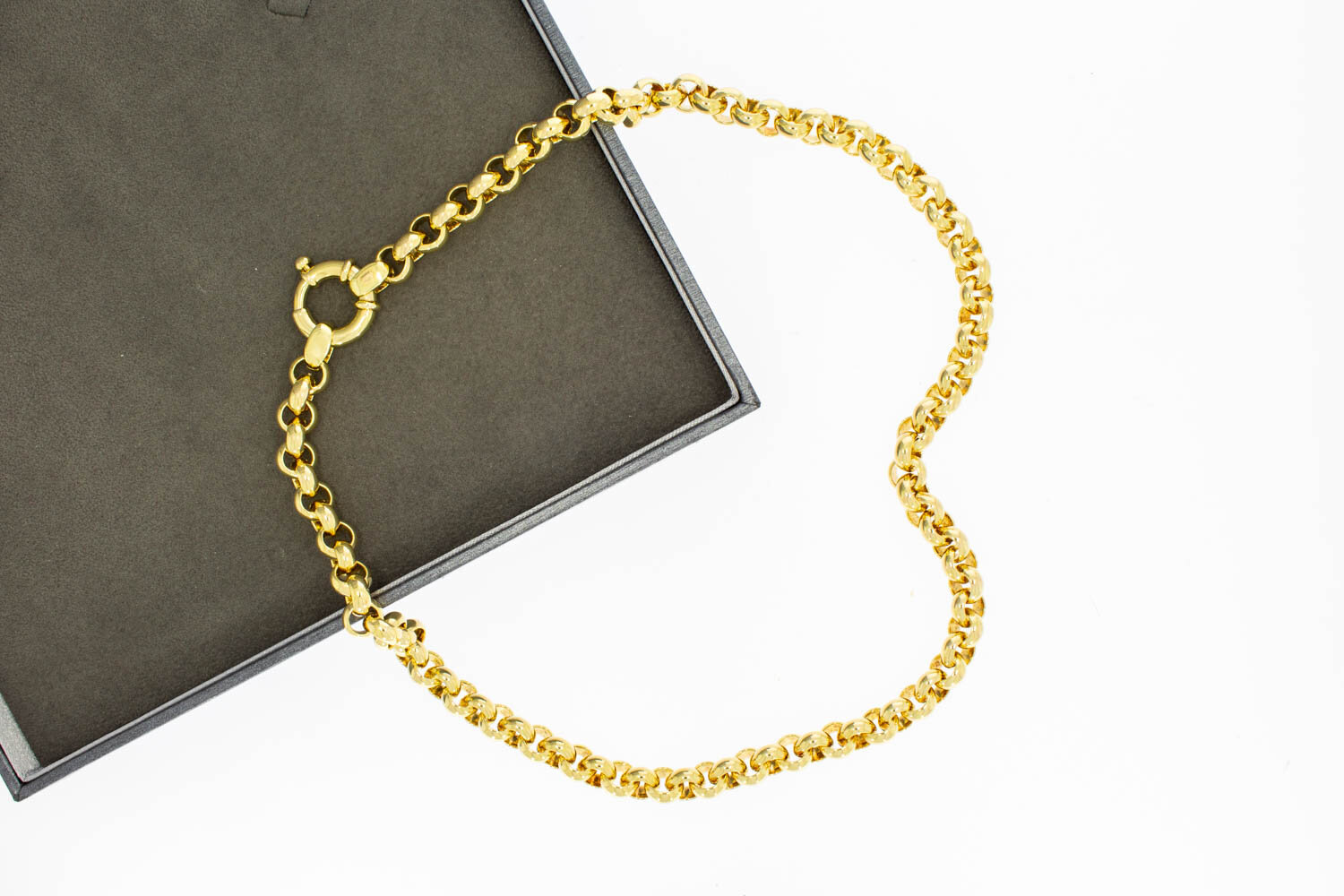 Erbsen Kette 585 Gelbgold - 45,6 cm