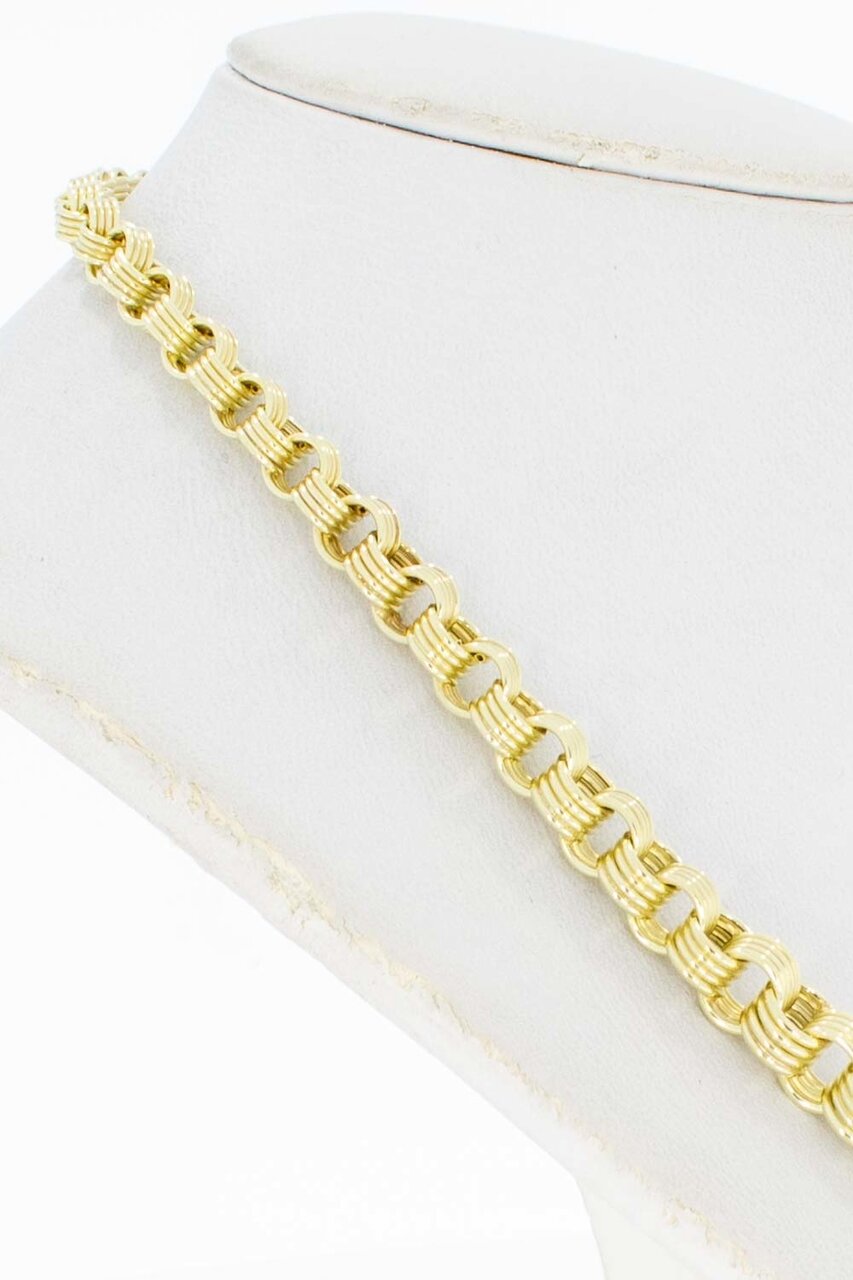 Erbsenkette 14 Karat Gelbgold - 47 cm