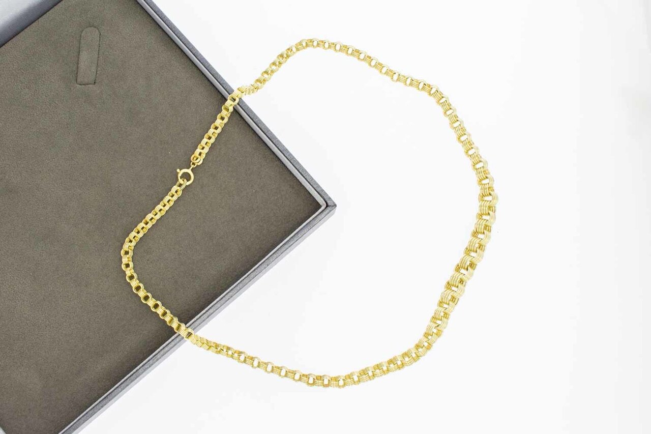 Erbsenkette 14 Karat Gelbgold - 47 cm