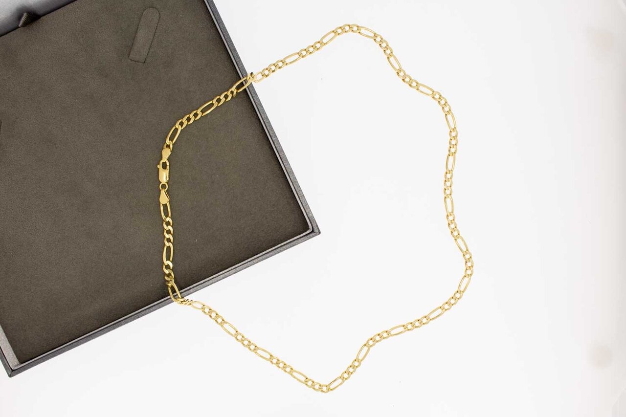 18 Karat gold Figarokette - 52,5 cm