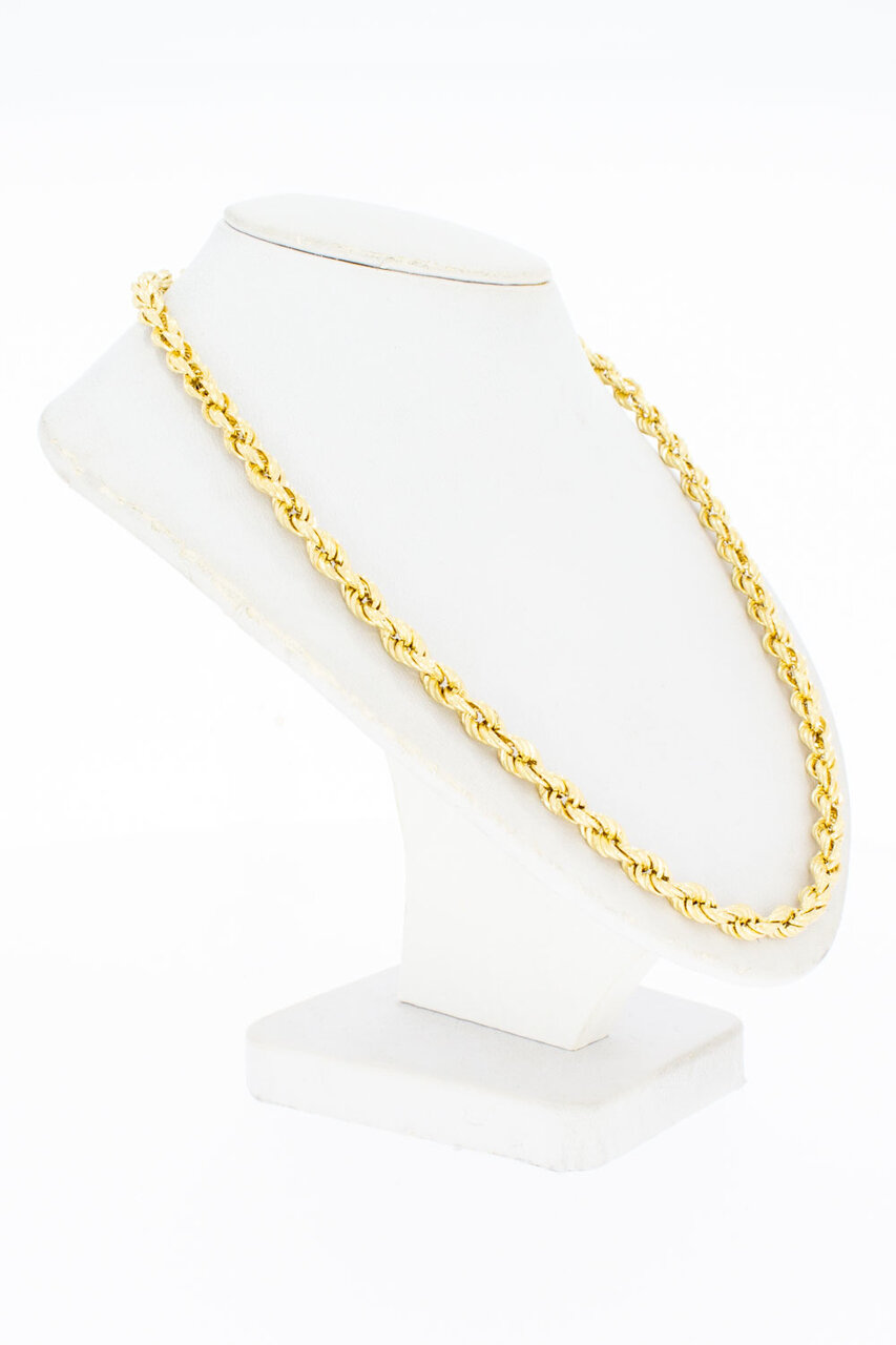 Geflochtene Kordelkette 750 Gold - 76,5 cm