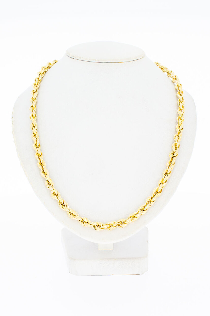 Geflochtene Kordelkette 750 Gold - 76,5 cm