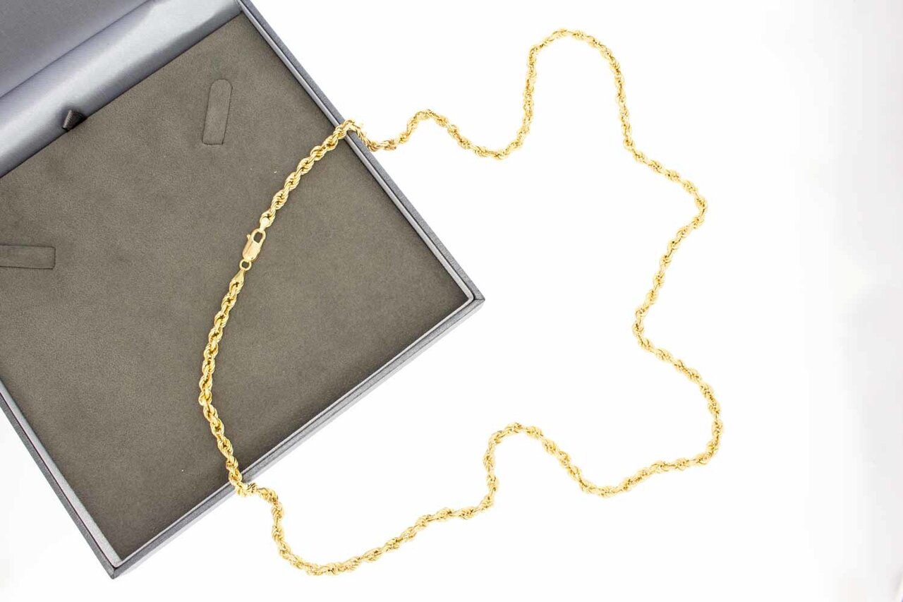 Geflochtene Kordelkette 750 Gold - 76,5 cm