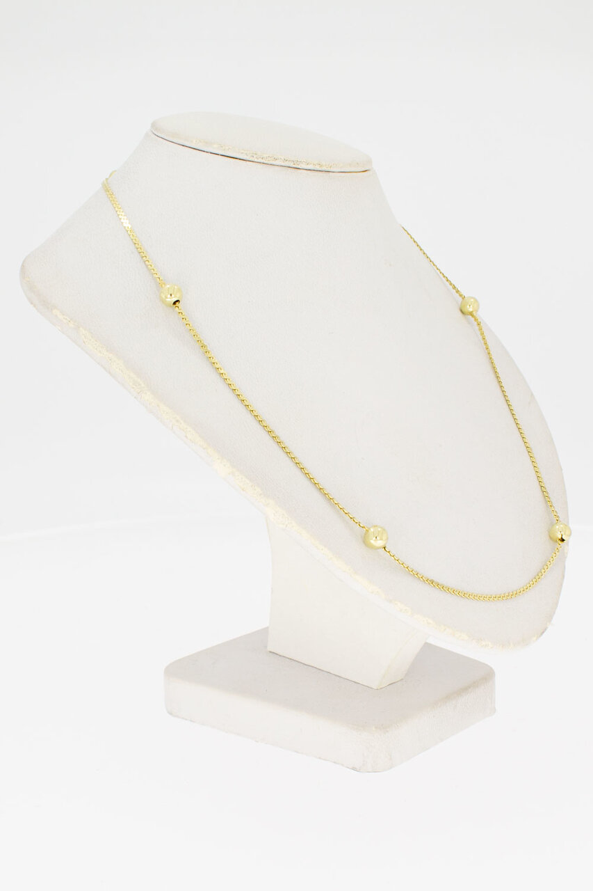 S- Gliederkette 14 Karat Gold - 38,3 cm