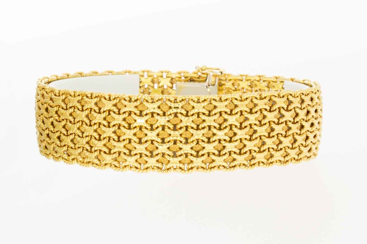 Breites 14 Karat Gold Retro Armband - 20,1 cm