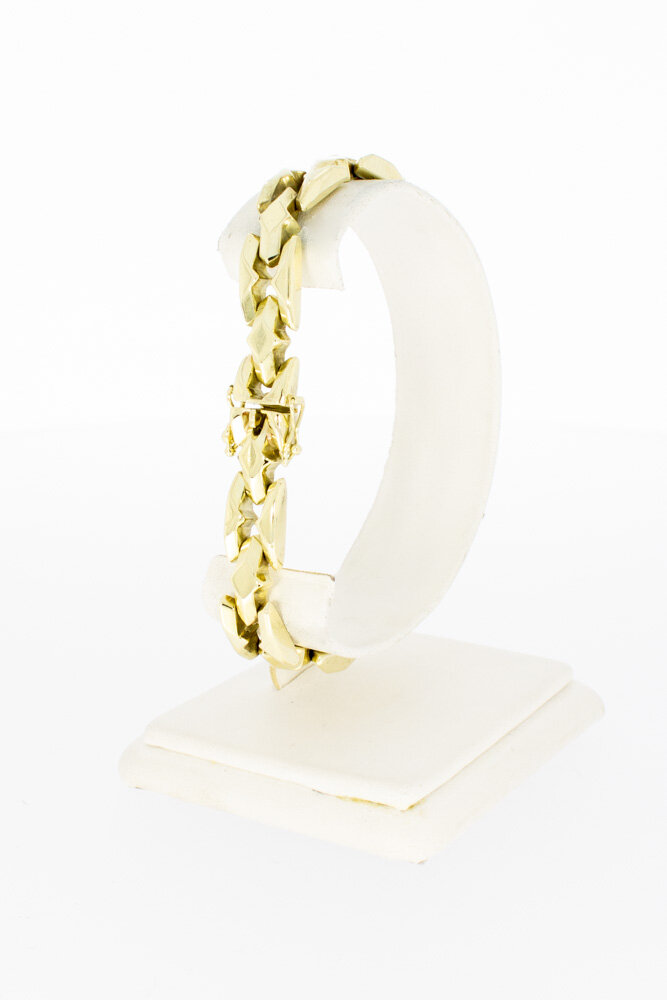 Breites 14 Karat Gold Retro Armband - 20 cm