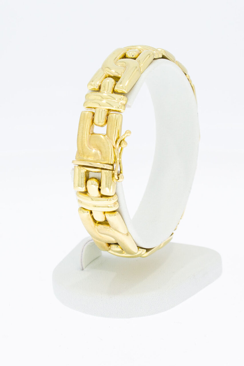 14 Karat breites Gliederarmband - 17,9 cm