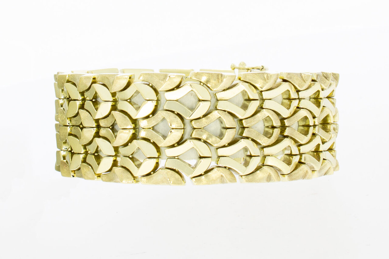 Breites Armband 14 Karat Gold - 19,6 cm