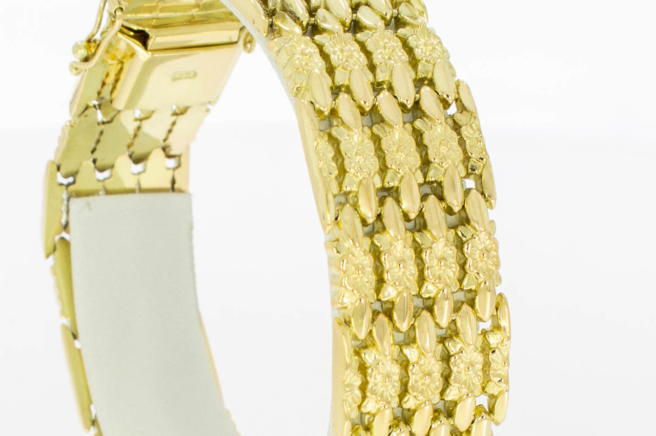 Breites Goldarmband 14 Karat - 19,9 cm