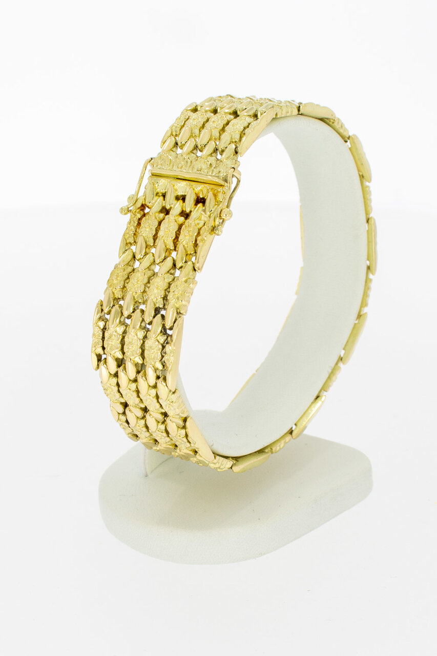 Breites Goldarmband 14 Karat - 19,9 cm